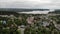 Aerial panorama view Russian Karelia, Lahdenpohja city. near Ladoga lake. Hills