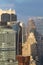 Aerial and panorama view of skyscrapers of New York City, Manhattan.