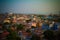 Aerial panorama view to city of Banjul and Gambia river