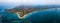 Aerial panorama of the Weligama bay