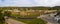 Aerial panorama of West Virginia State Penitentiary in Moundsville West Virginia