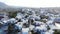 Aerial panorama on white Greek houses, Crete