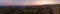 Aerial panorama of wine region countryside at sunset.