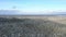 Aerial panorama of winter cedar forest, drone shot of Black Forest landscape in winter