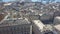 Aerial panoramic drone view of buildings and streets surrounding Port of Genoa.4K.