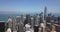 Aerial panoramic footage of san francisco skyline with iconic sales force tower us bank