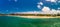 Aerial panoramic images of Dicky Beach, Caloundra, Australia