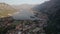 Aerial panoramic video of the picturesque bay of Kotor