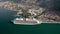 Aerial panoramic video of the picturesque bay of Kotor