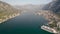 Aerial panoramic video of the picturesque bay of Kotor