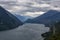 Aerial Panoramic View of Anderson Lake