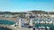 Aerial panoramic view of beautiful `Puerto de la Duquesa` in MANILVA- Malaga