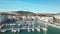 Aerial panoramic view of beautiful `Puerto de la Duquesa` in MANILVA- Malaga