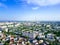 Aerial Panoramic View Of Bucharest City