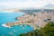 Aerial panoramic view of Castellammare del Golfo town, Trapani, Sicily, Italy