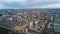 Aerial panoramic view of Chelyabinsk city, dirty city