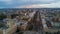 Aerial panoramic view of Chelyabinsk city, Russia