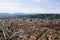 Aerial panoramic view of city of Florence from cupola of Florence Cathedral