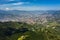 Aerial Panoramic view of the City of Medellin, Antioquia, Colombia