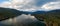 Aerial Panoramic View of Daisy Lake and Sea to Sky Highway in the Canadian Mountain Landscape