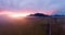 Aerial Panoramic View of Farm lands and Canadian Mountain Nature Landscape