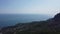 Aerial panoramic view of Foros, Crimea, resort town with sea horizon - Travel Concept