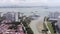 Aerial panoramic view of George Town Bay, Penang. Malaysia