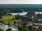 Aerial panoramic view of Lithuanian resort Druskininkai