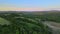 Aerial panoramic view mountains in upstate New York area