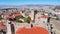 Aerial panoramic view of the old Byzantine Castle in the city of