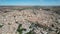 Aerial panoramic view of the old city on the hill of Toledo, Spain