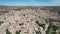 Aerial panoramic view of the old city on the hill of Toledo, Spain