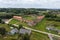 aerial panoramic view promenade overlooking the old city and historic buildings of medieval castle near wide river