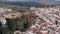 Aerial panoramic view Ronda cityscape, bridge and canyons. Spain