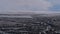 Aerial panoramic view of the sparse landscape of Ã–rÃ¦fasveit with white and black pattern of snow and rocks.