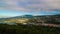 Aerial panoramic view to Angra do Heroismo from Monte Brasil mountain, Terceira, Azores, Portugal