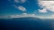 Aerial panoramic view to Corvo island, Azores, Portugal