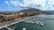 Aerial panoramic view of Trapani harbor, Sicily, Italy