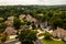 Aerial Panoramic view of an upscale suburbs in USA