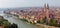 Aerial panoramic view of Verona city