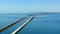 Aerial parallax drone footage Florida Keys Seven Mile Bridge 4k