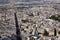 Aerial Paris skyline in France