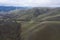 Aerial of Peaceful Valley and Hills in California