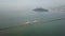 Aerial Penang Bridge in morning