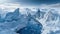 Aerial Perspective of Antarctic Icebergs in Perfect Harmony