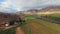 Aerial Perspective over Farmland Near the Okanogan River in Washington State