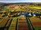 Aerial Perspective of Productive Farm Life