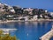 Aerial perspective of the sea and city Nice Mont Boron