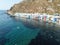 Aerial perspective of the stunning Island of Milos, Greece