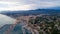Aerial photo of Arenys de Mar on the Costa Brava